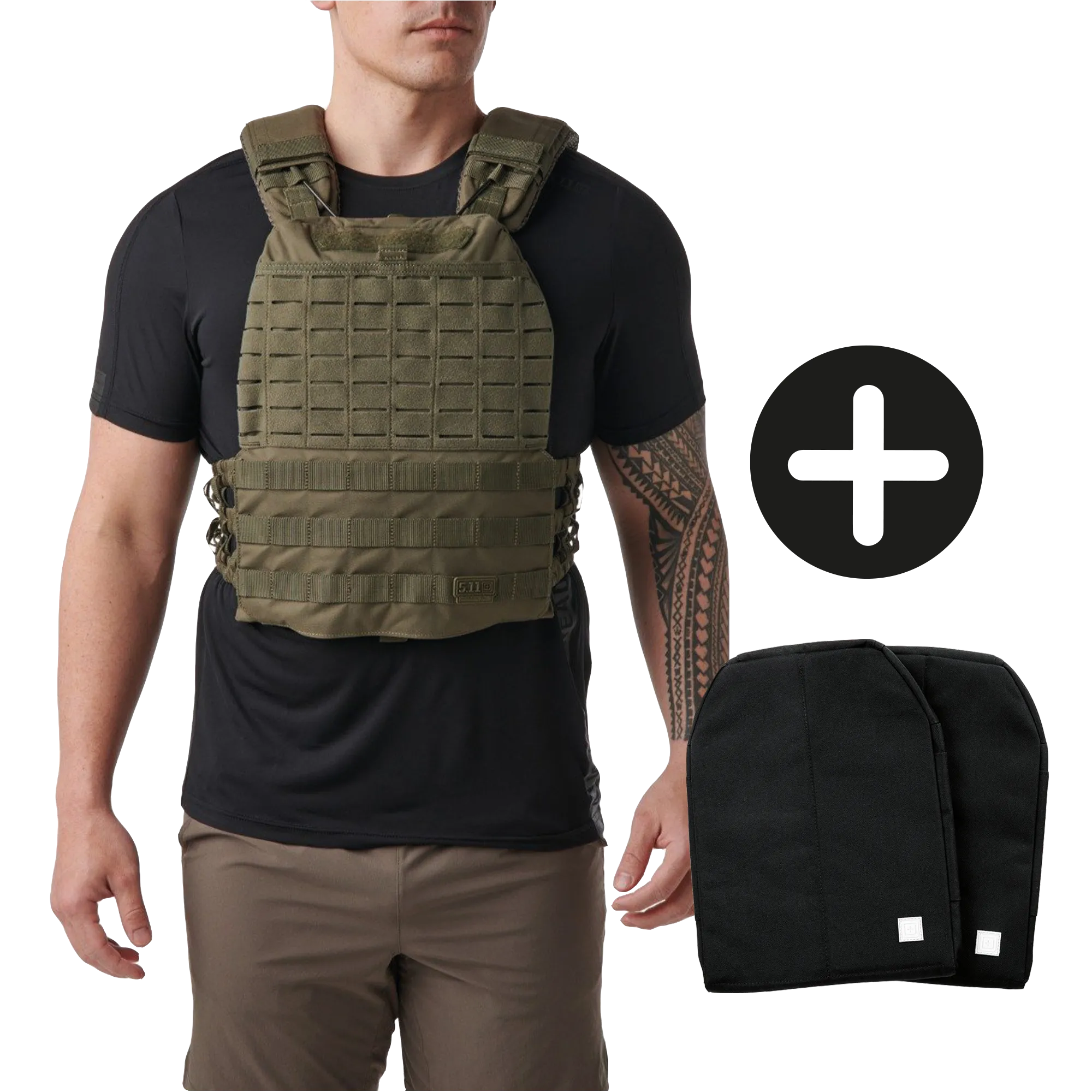 5.11 Tactec Plate Carrier Weighted Vest   Weight Plates Bundle