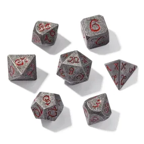 Ancient Dragon’s Breath Red Metal 7pc Dice Set