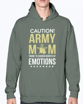 Army Mom Caution Emotions T-shirts