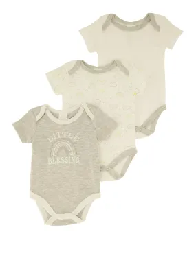 Baby Boys 0-9M Little Blessing Bodysuit Trio