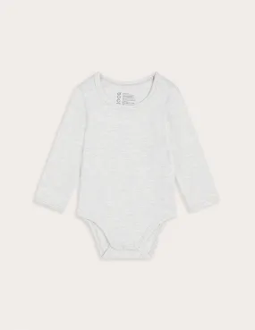 Baby Long Sleeve Bodysuit - Heather Grey