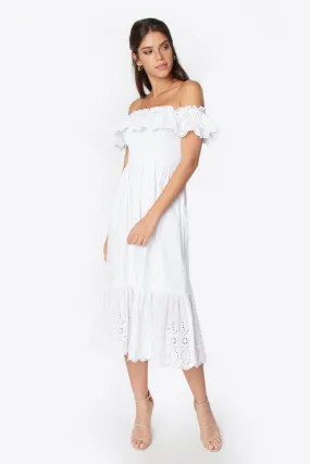 Betsy Off The Shoulder Midi Dress