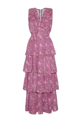 Charlotte Maxi Dress - Plum Floral