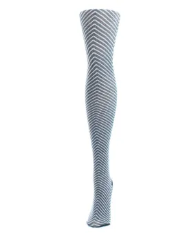 Chevron Knit Cotton Blend Sweater Tights