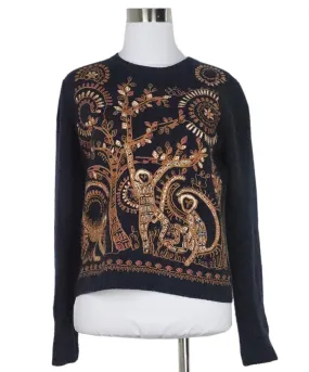 Christian Dior Navy Monkey Embroidered Sweater sz 4