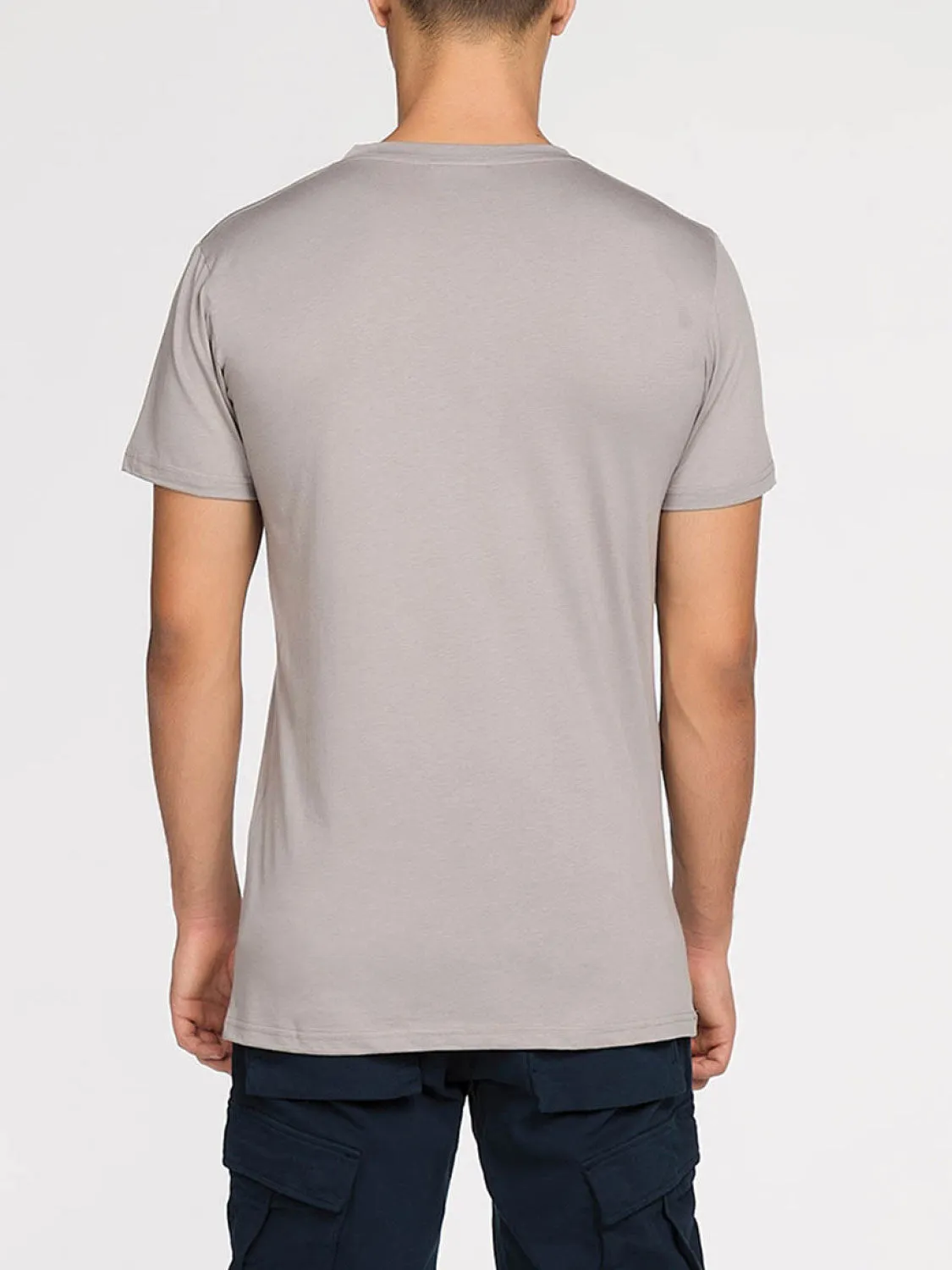 Crew Neck Modal-Blend Pocket T-shirt Greise