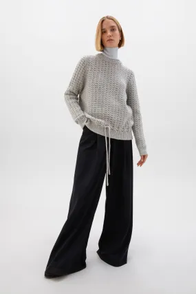 Donegal Cashmere Crochet Jumper