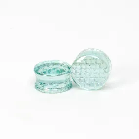 Dragon Scale Aurora Pyrex Glass Plugs