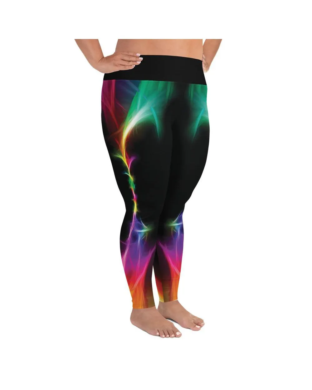 EDM Particle Wave Plus Size Leggings