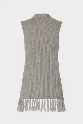 Fringe Mock Neck Shell