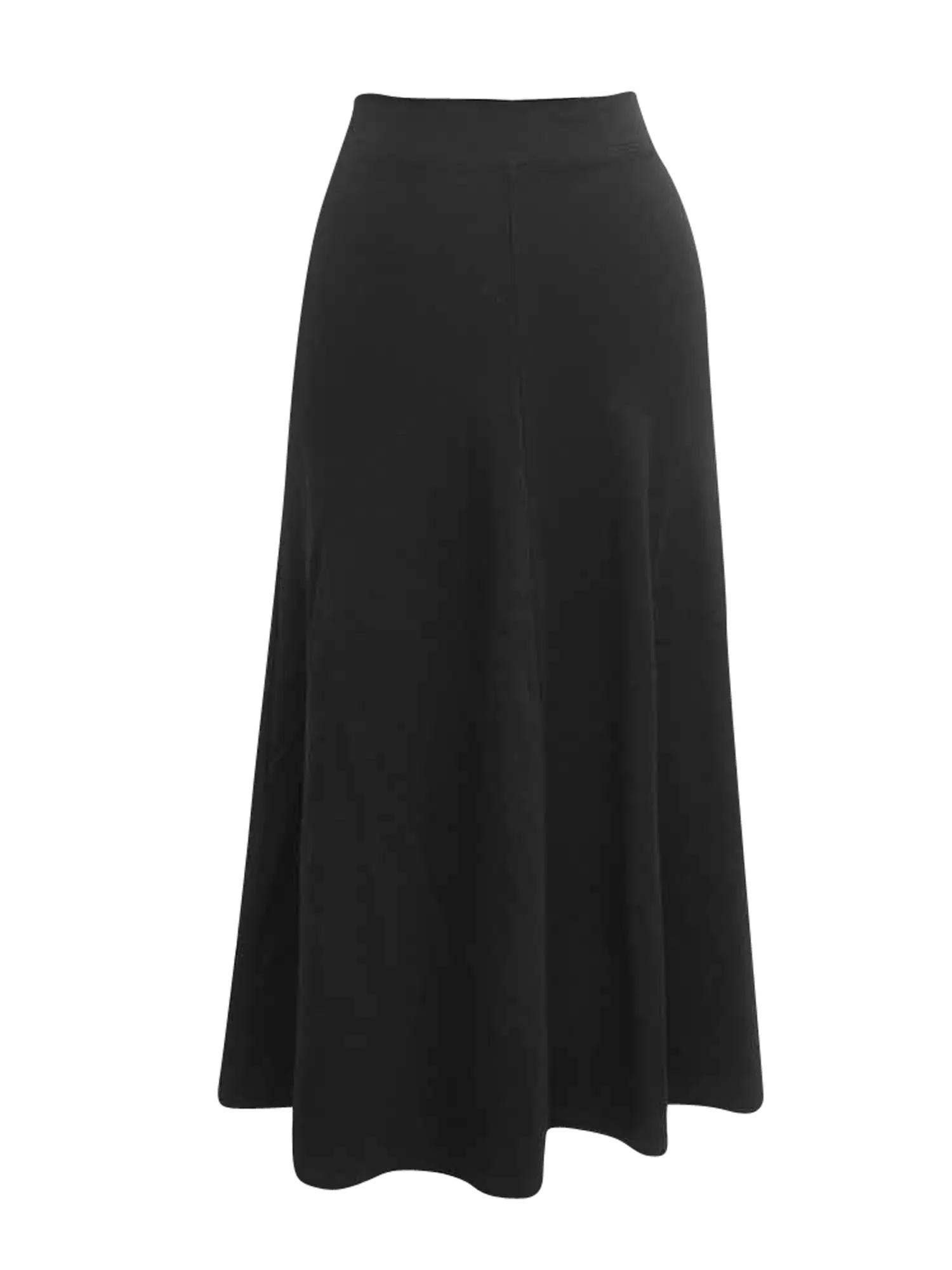 Hard Tail Flat Waist Midi Skirt B-154