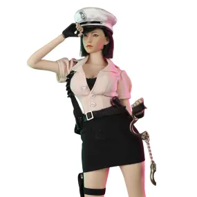 HiPlay JIAOUDOLL 12-Inches Female Policewoman Uniform Suit Western Style Pink Color