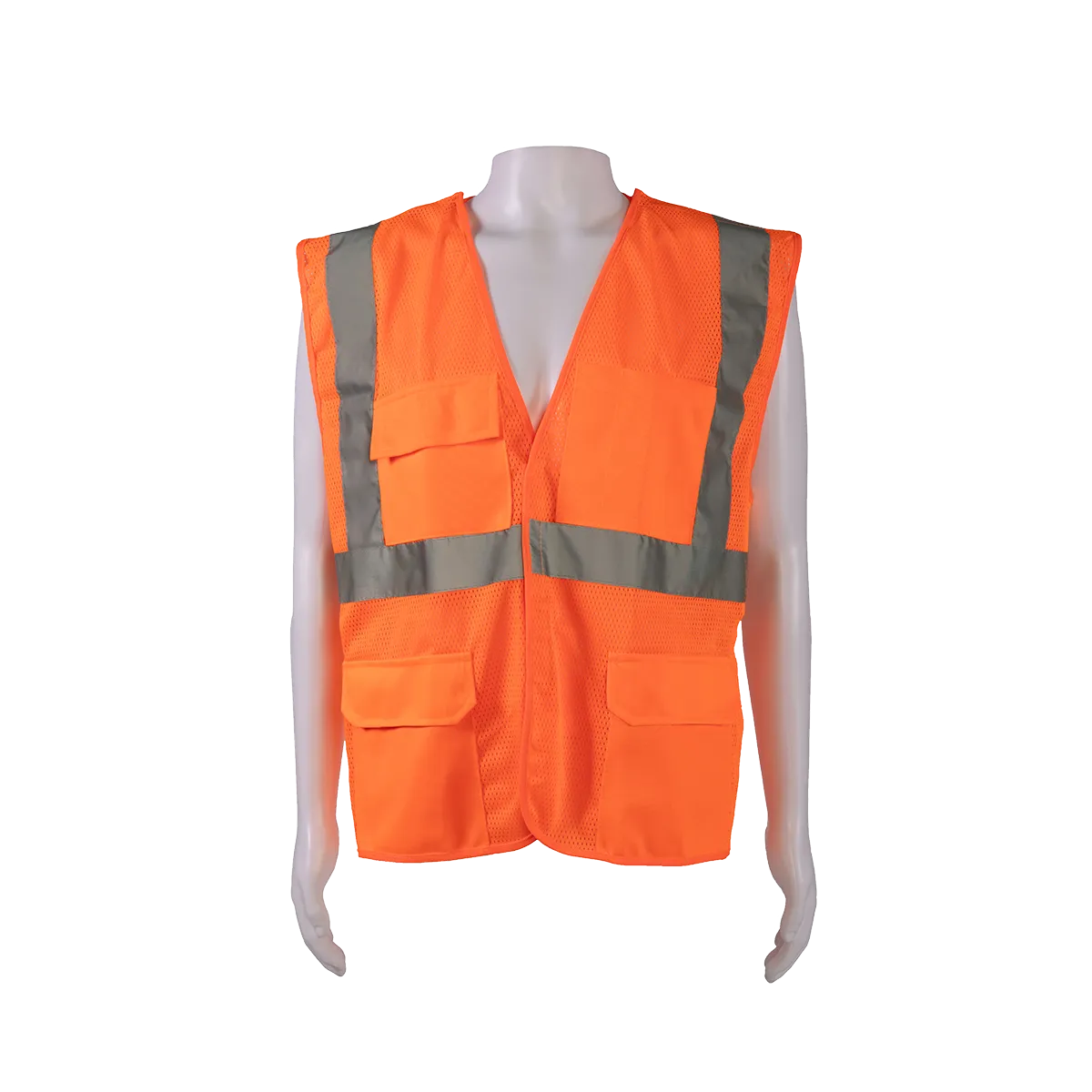 LVM2/OVM2-5PB ANSI 107 Class II Mesh Safety Vest 5-Point Break Away