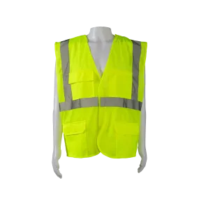 LVM2/OVM2-5PB ANSI 107 Class II Mesh Safety Vest 5-Point Break Away