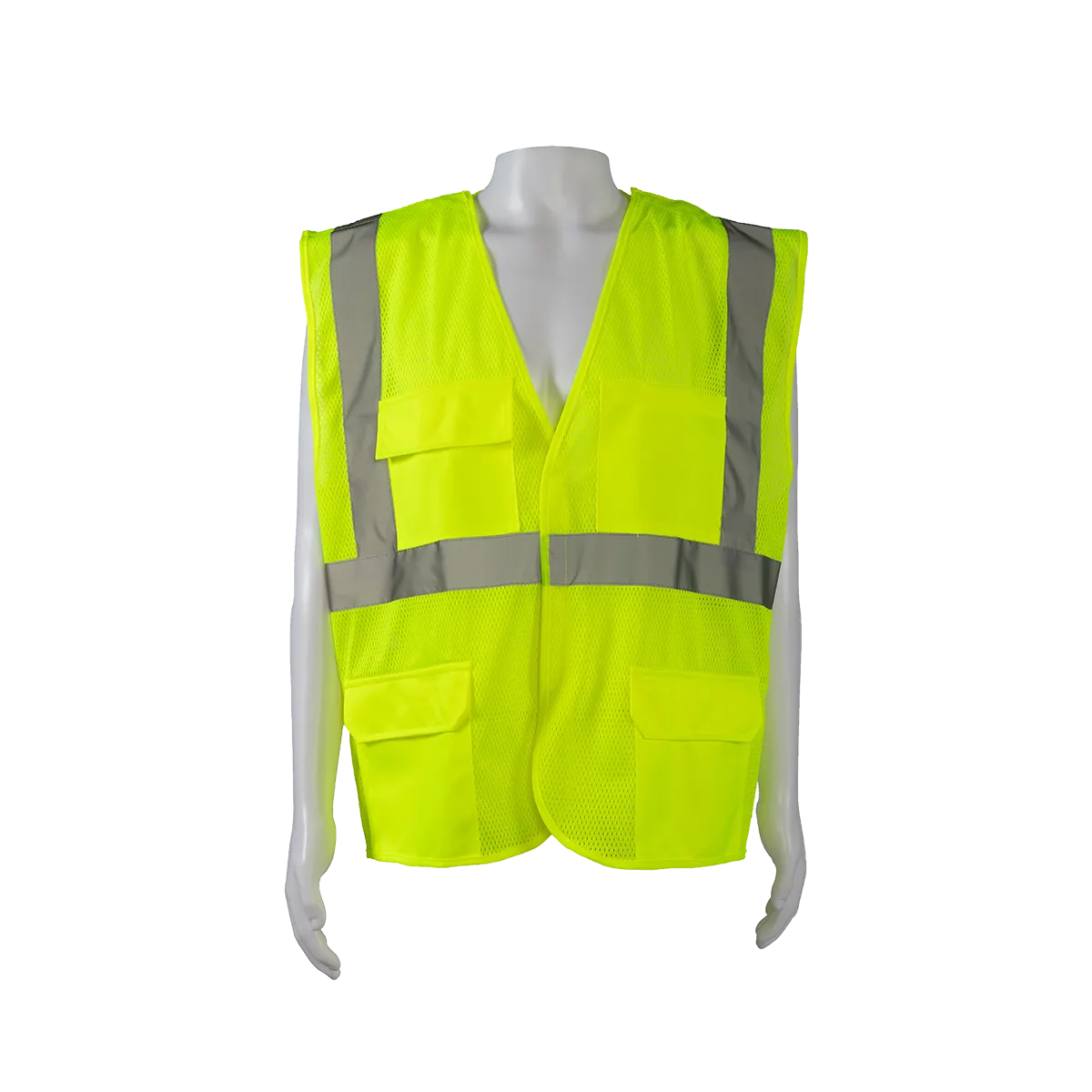 LVM2/OVM2-5PB ANSI 107 Class II Mesh Safety Vest 5-Point Break Away