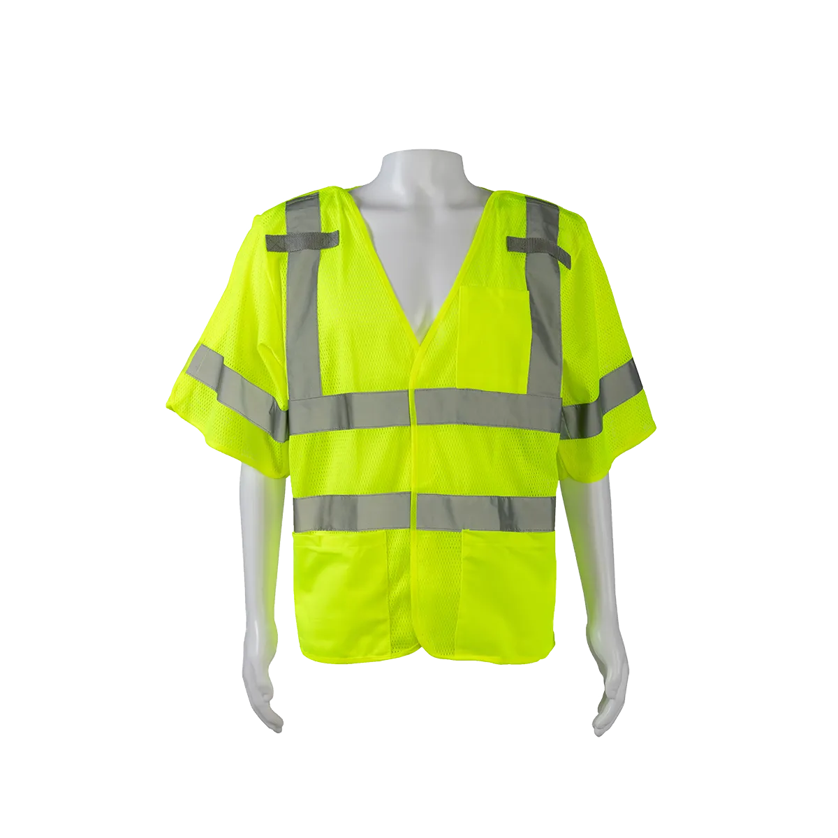 LVM3/OVM3-5PB ANSI 107-2020 Class 3 High-Vis Mesh Breakaway Short Sleeve Vest