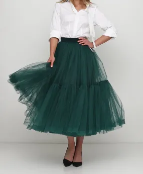 Magia tulle midi skirt