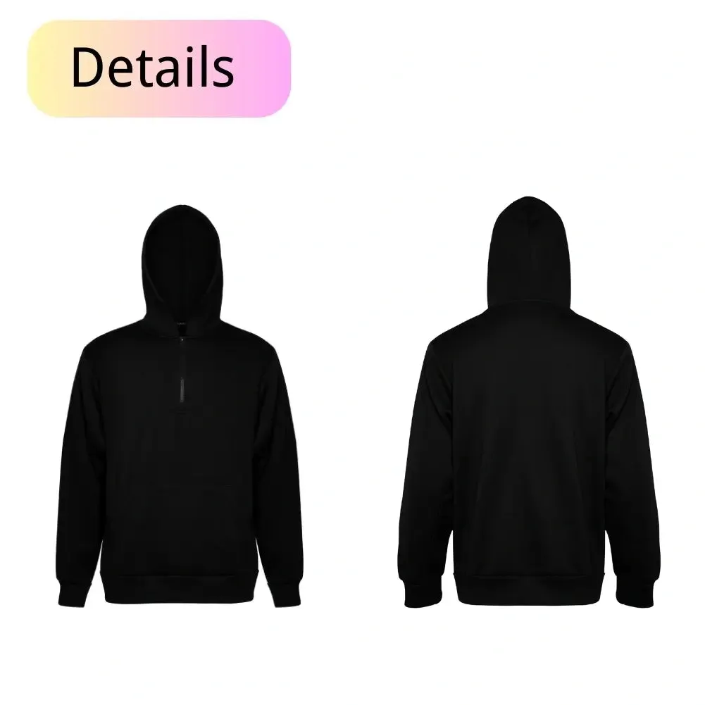 Men's Quarter Zip Oversized Hoodie Sweatshirt