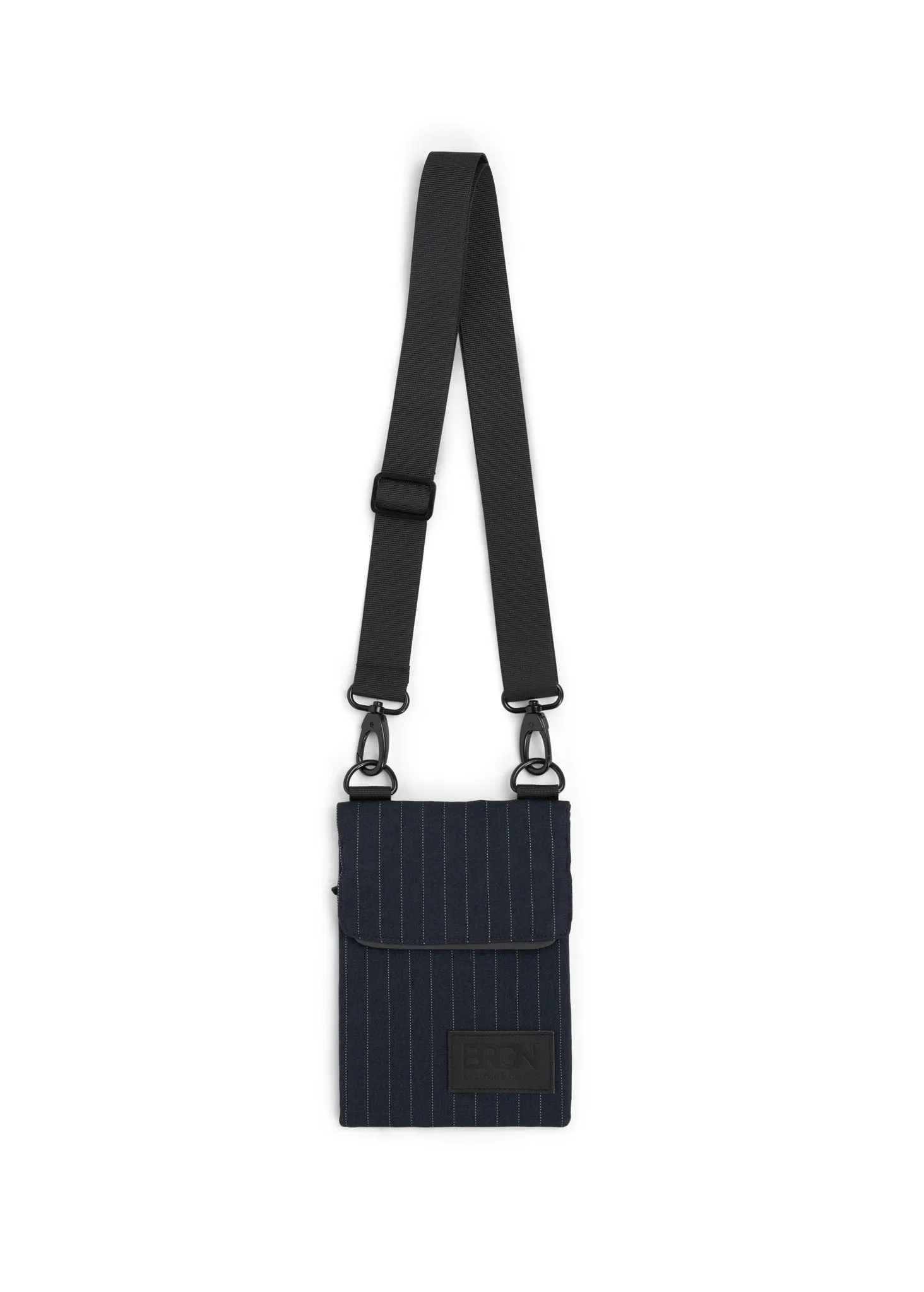 Messenger Purse - Navy Pinstripe