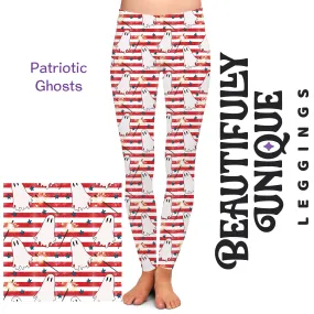 Patriotic Ghosts - High-quality Handcrafted Vibrant Leggings