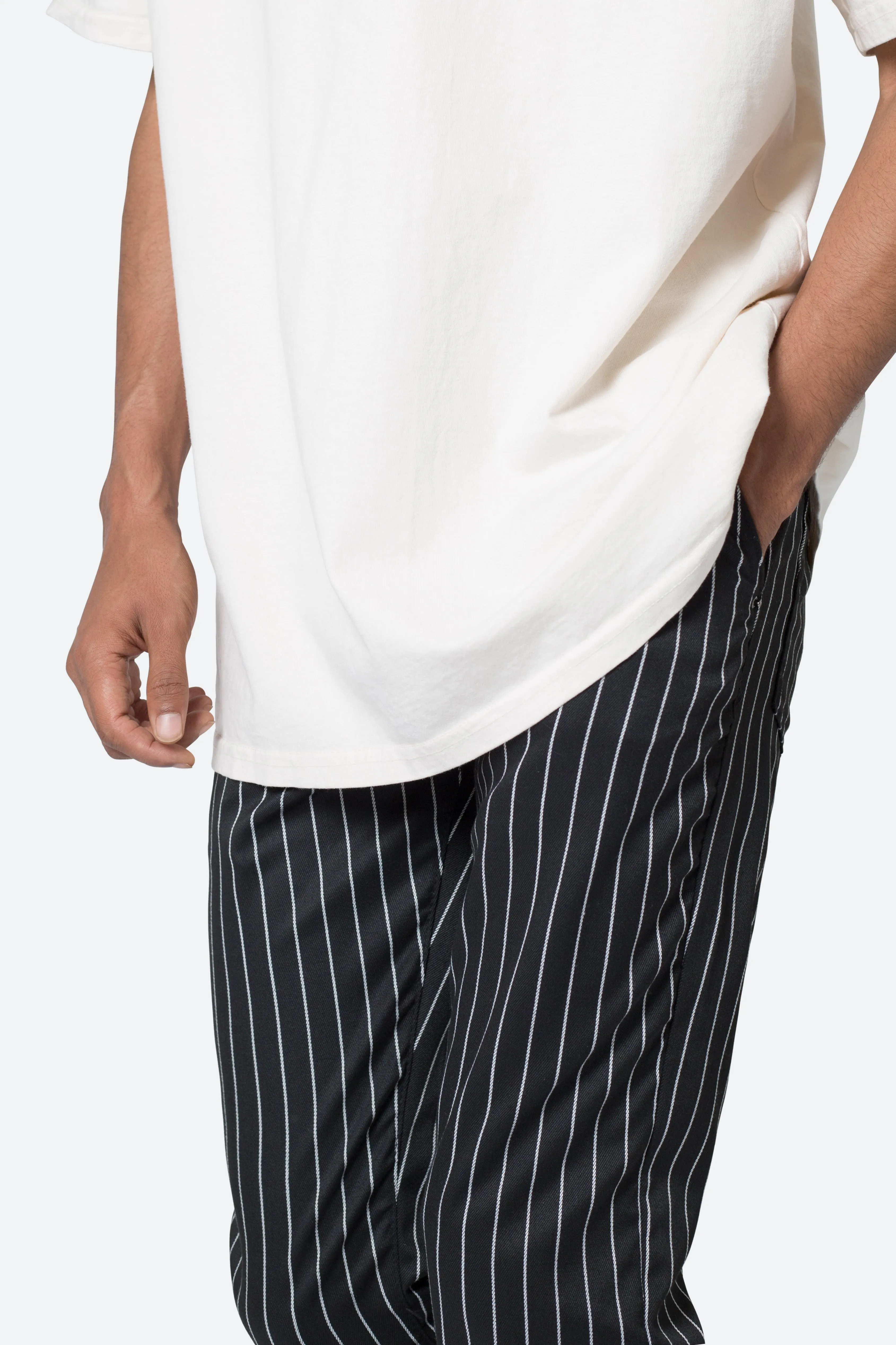 Pinstripe Pants - Black/White