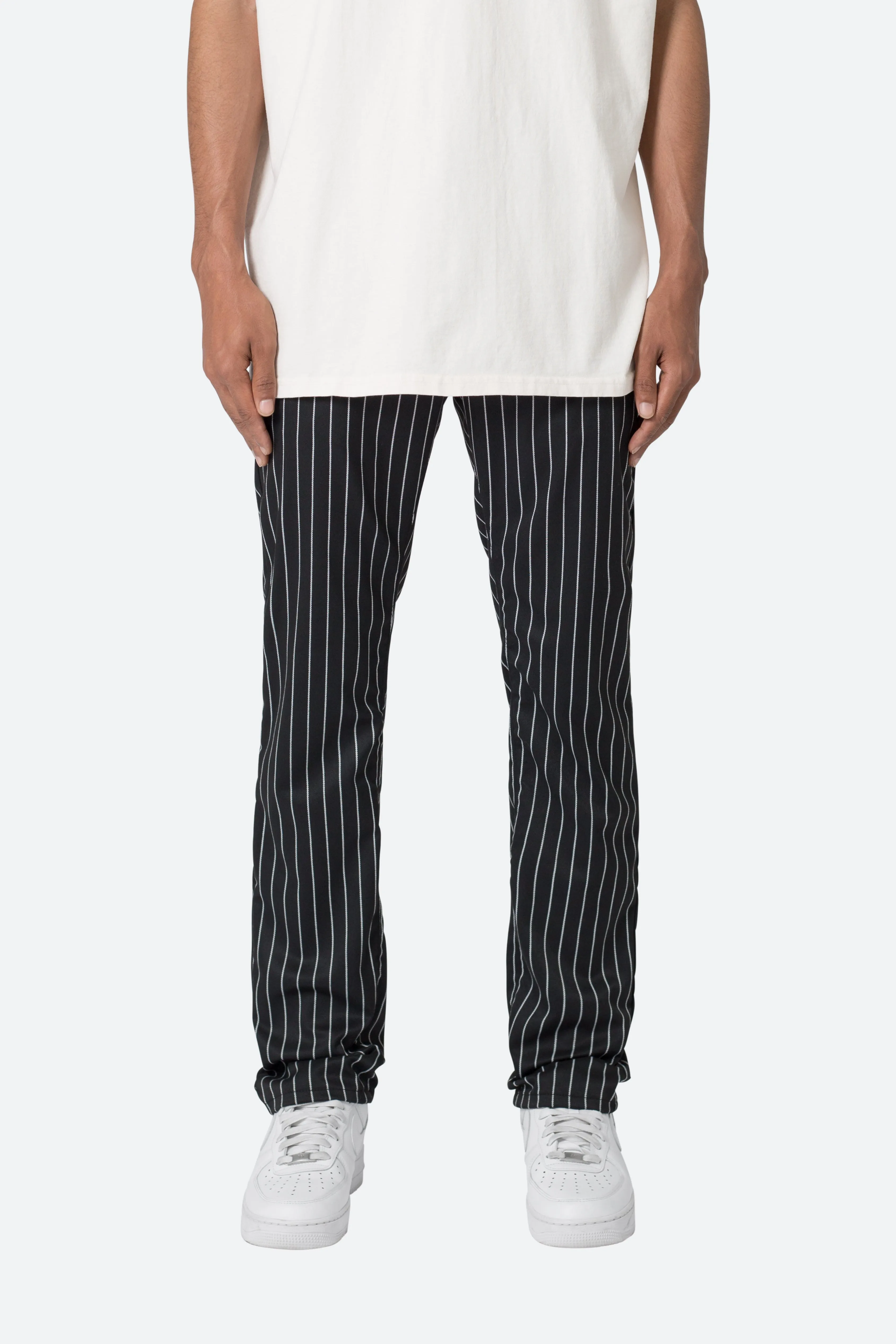 Pinstripe Pants - Black/White