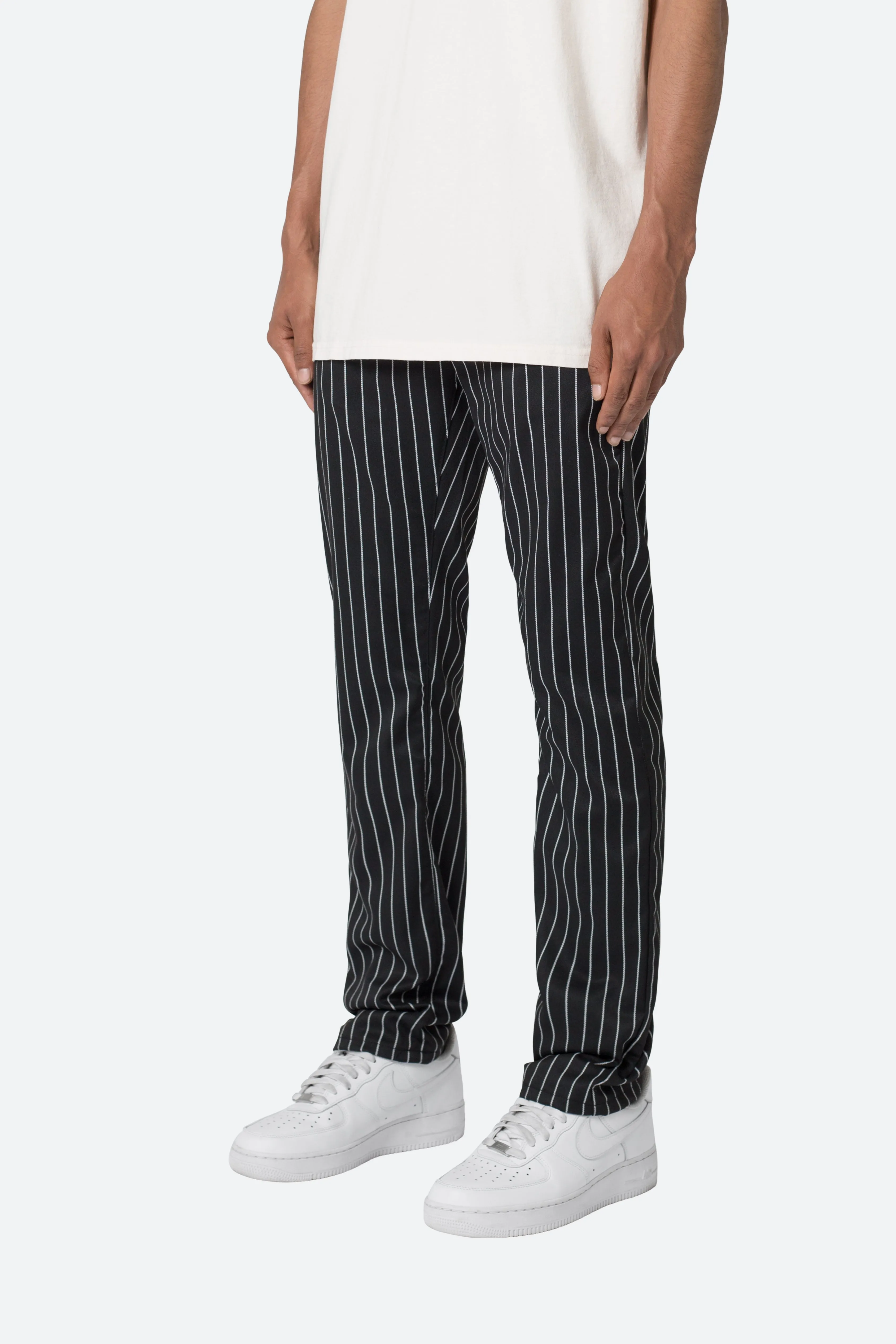 Pinstripe Pants - Black/White