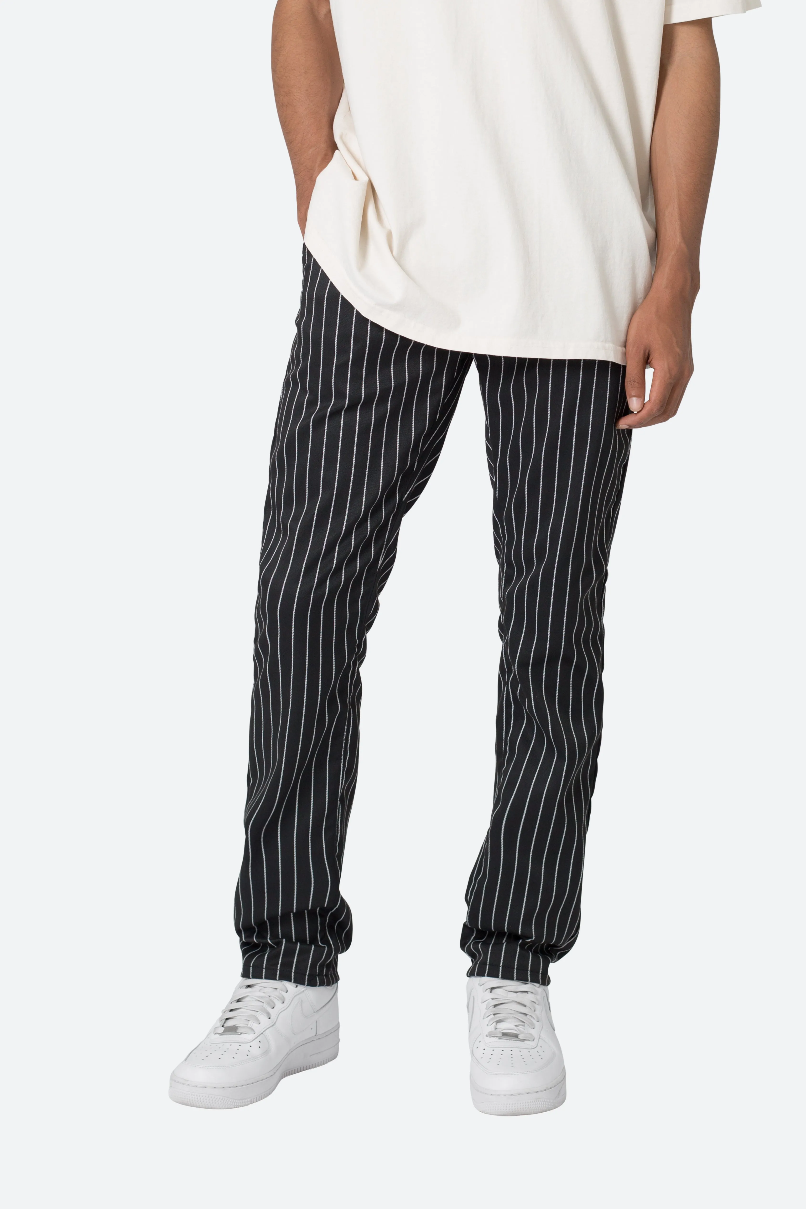 Pinstripe Pants - Black/White