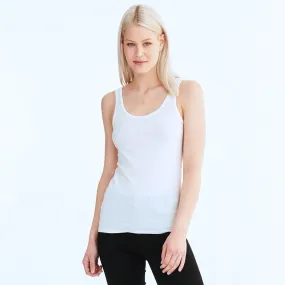 Scoop Neck Tank in White