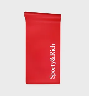 Serif Logo Yoga Mat - Sports Red/White