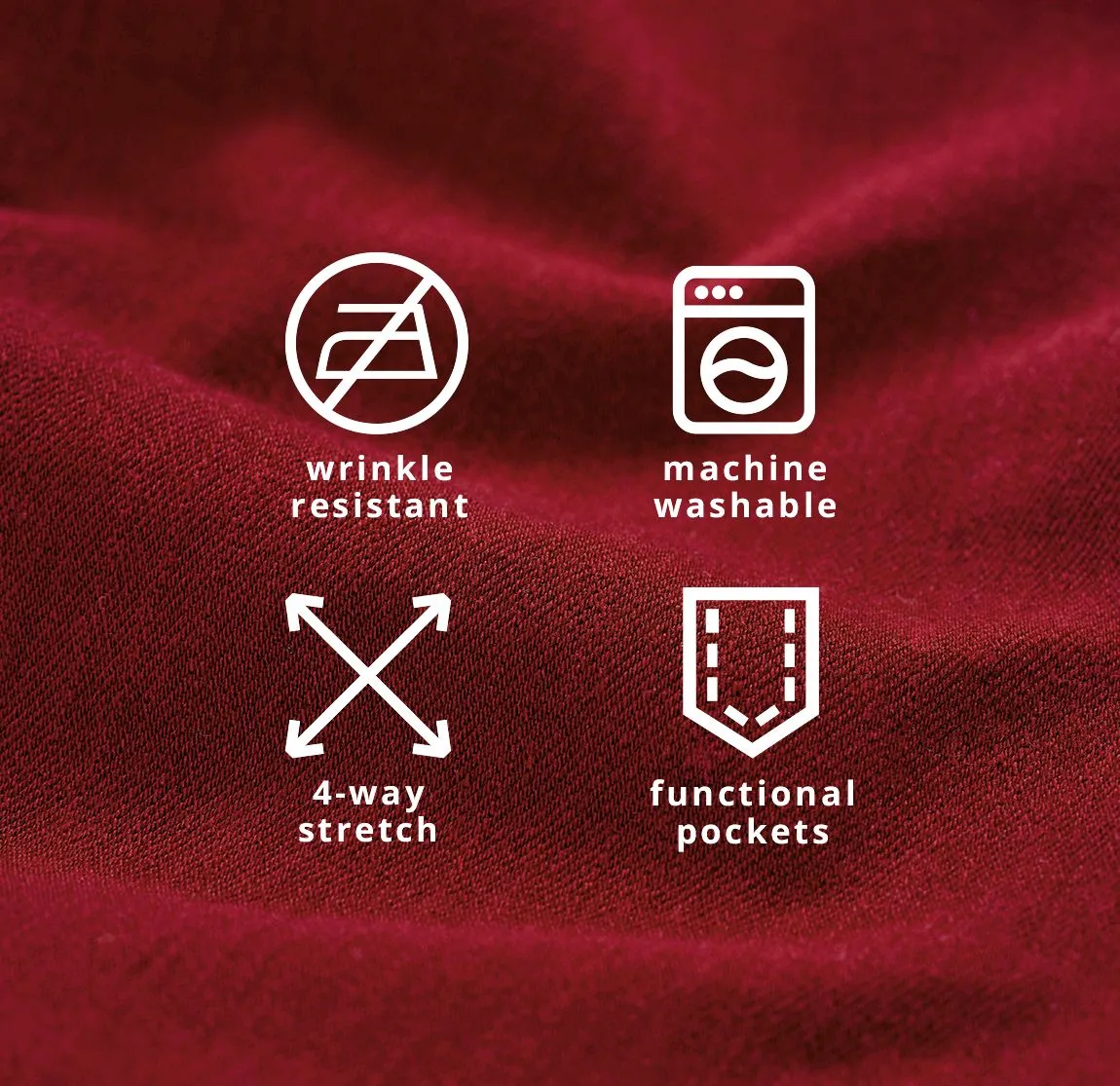 Straight-Leg | 4-Pocket Betabrand Yoga Denim (Oxblood)