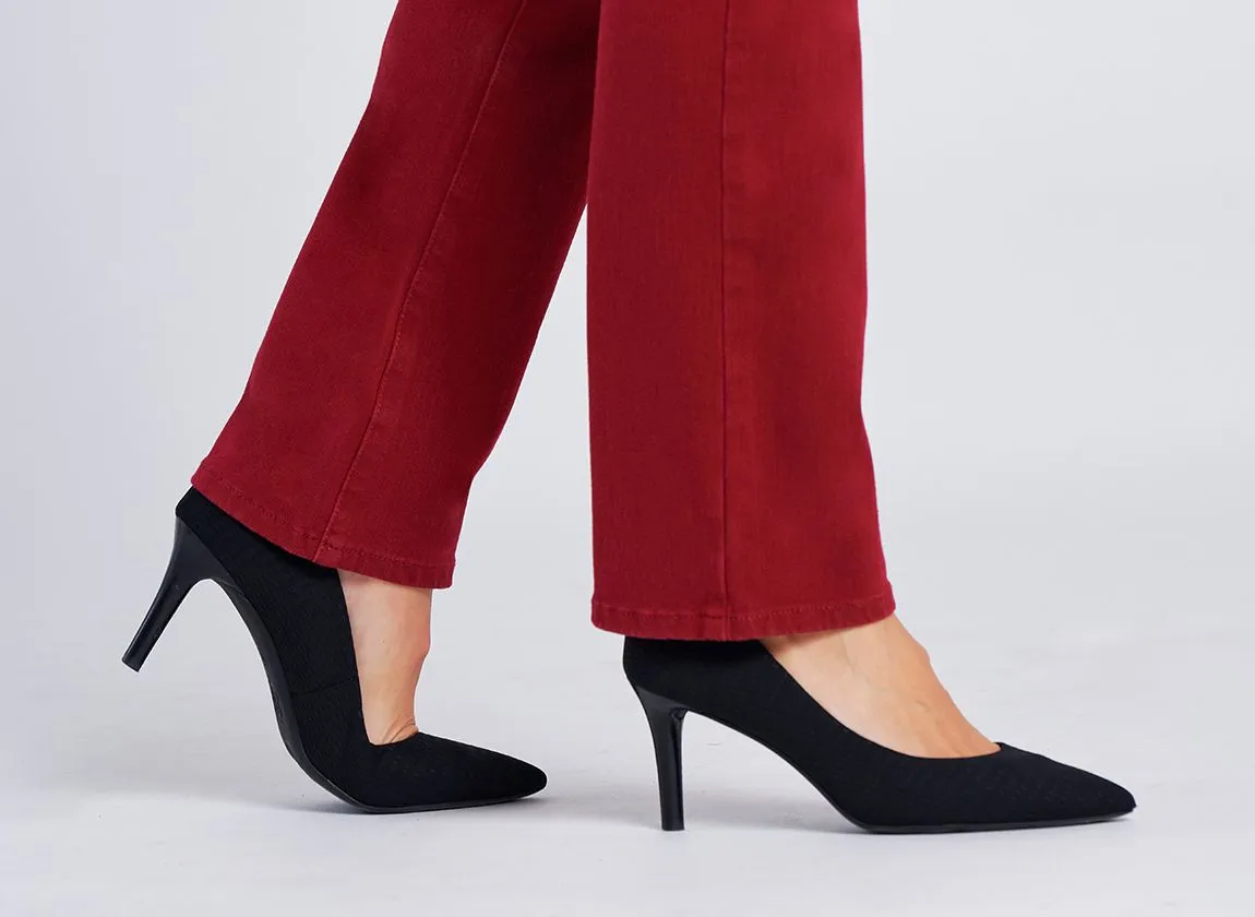 Straight-Leg | 4-Pocket Betabrand Yoga Denim (Oxblood)