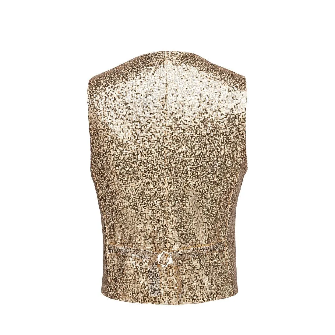 The Crystal Sequin Vest - Gold