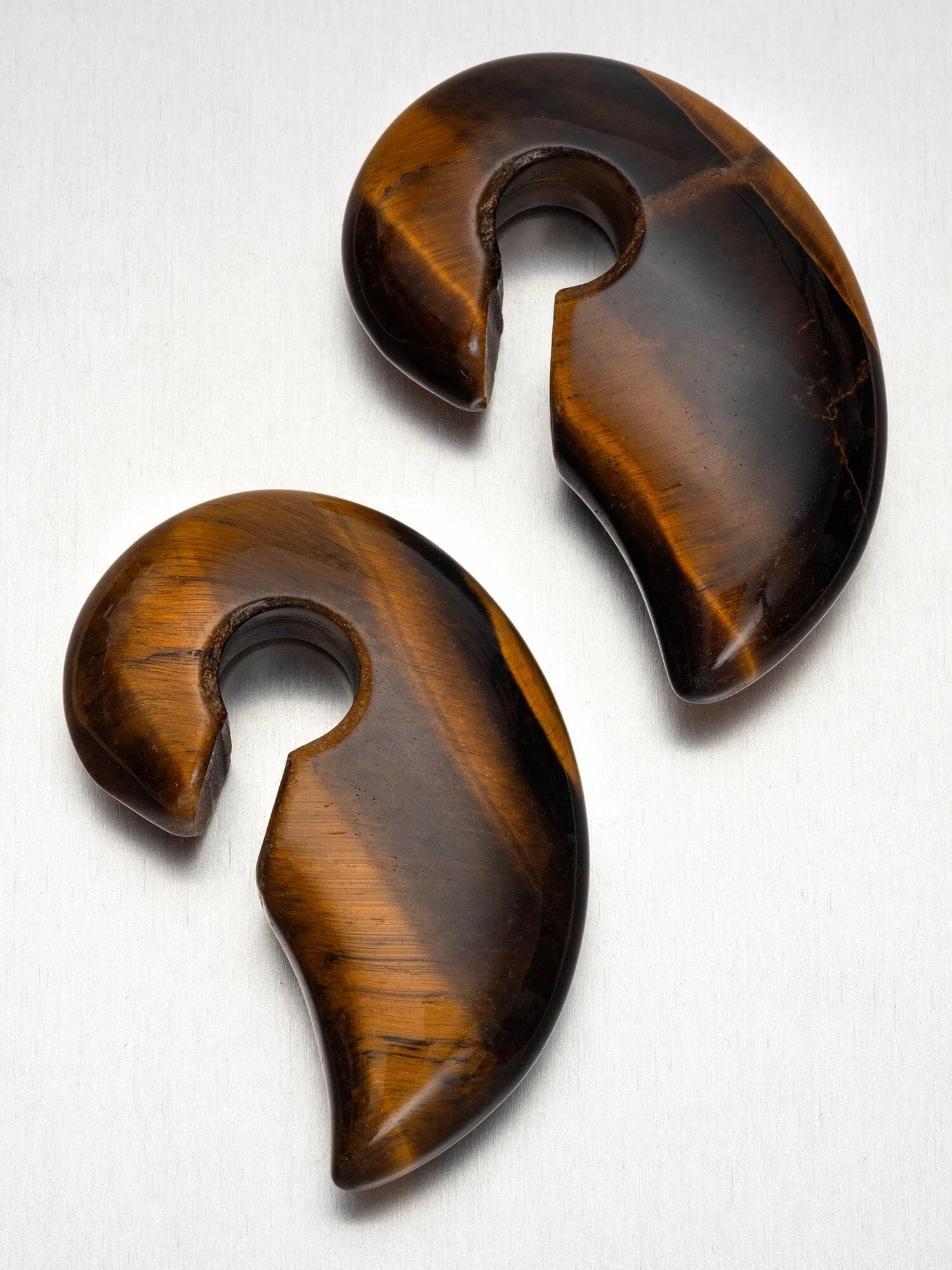 Tiger's Eye Wing Blade Stone Hangers