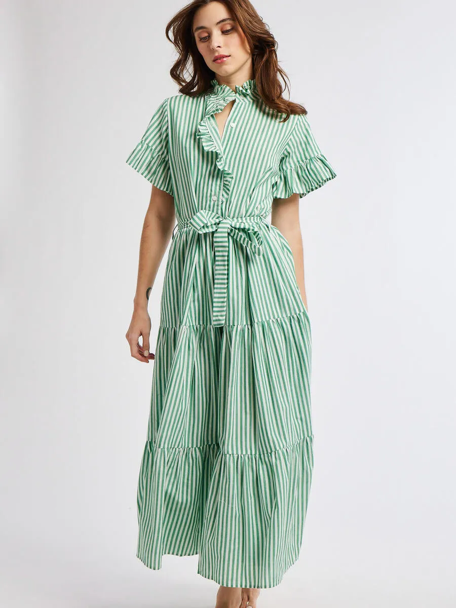 Victoria Maxi Dress - Kelly Stripe