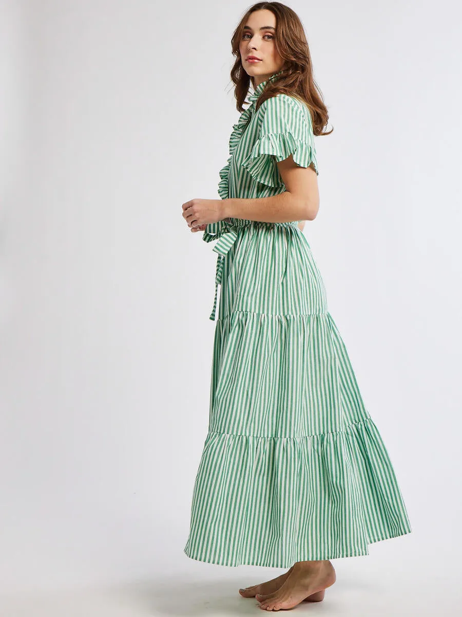 Victoria Maxi Dress - Kelly Stripe