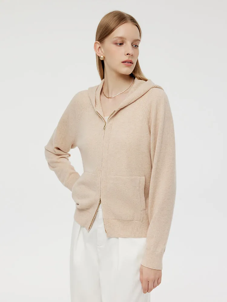 Wool Zip-Up Women Hoodie