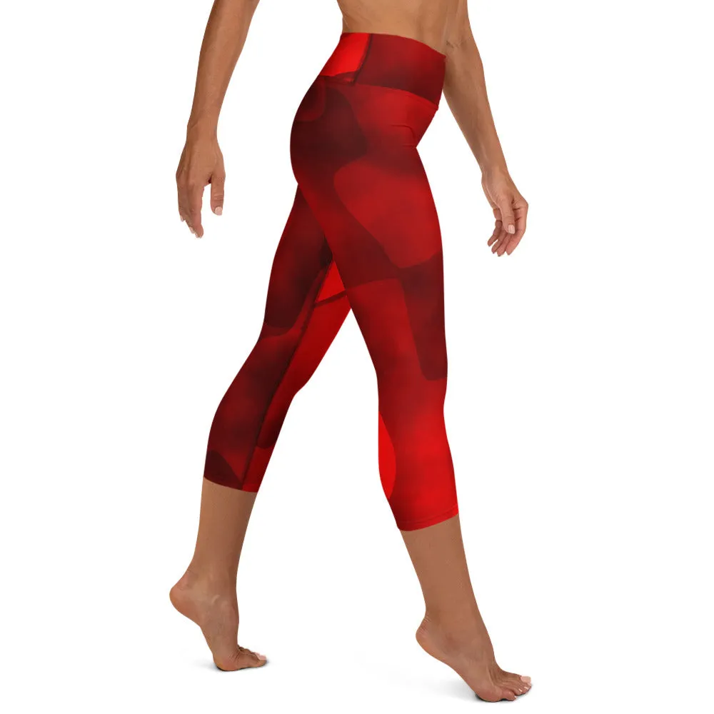 Yoga Capri Leggings True Red