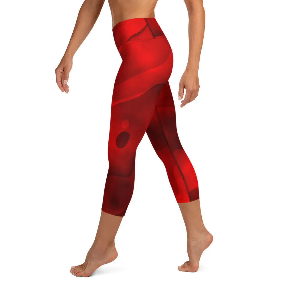 Yoga Capri Leggings True Red